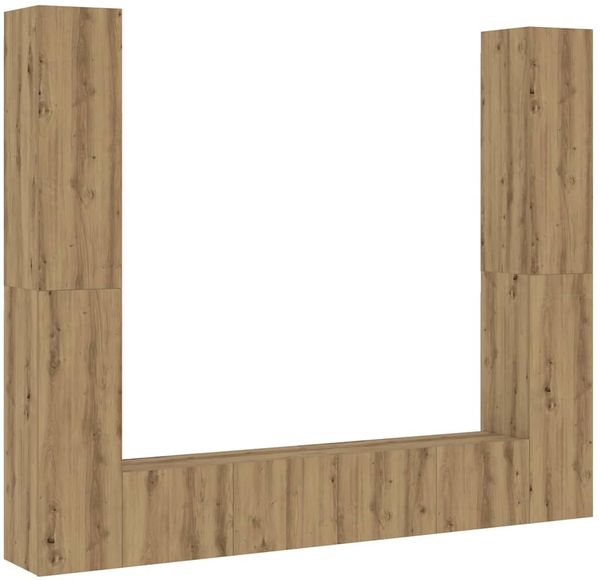 vidaXL TV-Wandschränke 6 Stk. Artisan-Eiche Holzwerkstoff 3328986 Bild 2