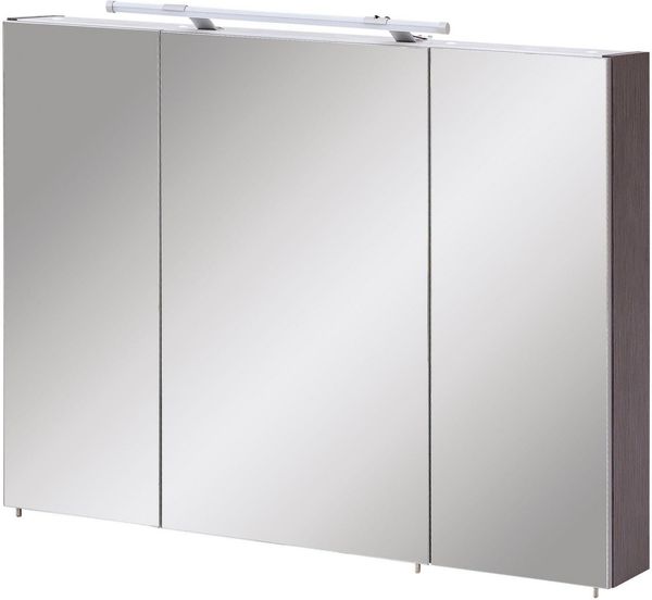 Schildmeyer Trient Spiegelschrank, Holzdekor, Esche grau Dekor, 90. 0x16. 0x75. 0 cm