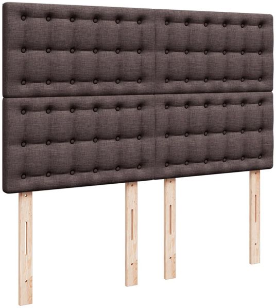 vidaXL Boxspringbett mit Matratze Dunkelbraun 140x200 cm Stoff 3292828 Bild 7