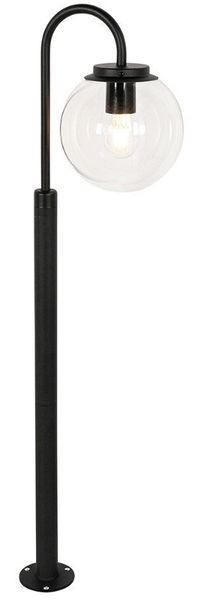 Qazqa Außen-Stehlampe Sfera, ohne Leuchtmittel, E27, Schwarz, Modern, Aluminium, 1-flammig