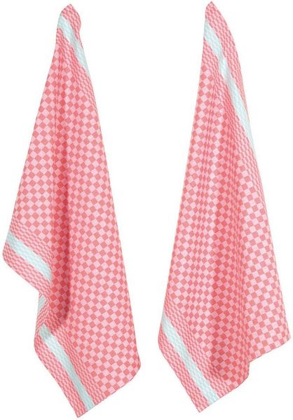 PAD Geschirrtuch PIT RELOADED, (Set, 2-tlg), 100% Baumwolle, 50x70 cm, Karo Design