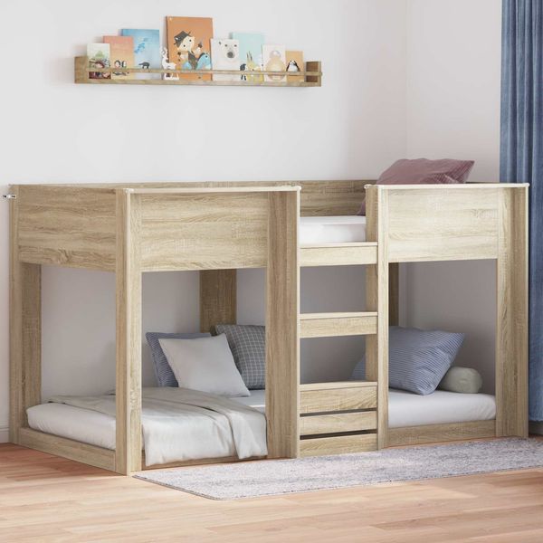 vidaXL Etagenbett für Kinder Sonoma-Eiche 80 x 200 cm Holzwerkstoff 3410405