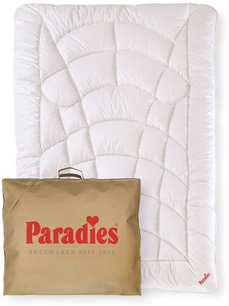Paradies Kunstfaserbettdecke Runa Bio, Füllung: 100% Polyester, Bezug: 100% Bio-Baumwolle (kbA), extra voluminöse, kuschelige & warme Winterdecke, vegane Daunendecke