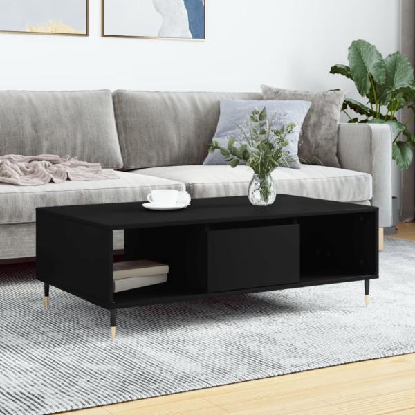 vidaXL Couchtisch Schwarz 104x60x35 cm Holzwerkstoff 827077