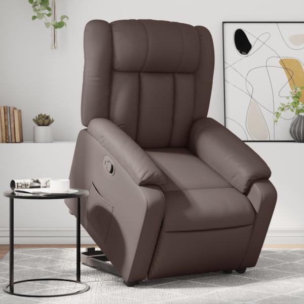 vidaXL Relaxsessel mit Aufstehhilfe Braun Kunstleder 3205266