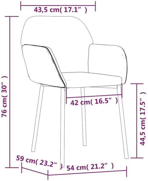 Esszimmerstühle 2 Stk. Rosa Samt [344705] Bild 8