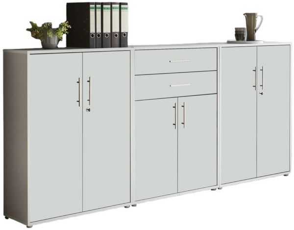BMG Möbel Aktenschrank Tabor (Set 15, Büroschrank abschließbar mit Metallgriffen) Made in Germany