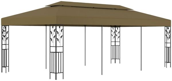 Gartenpavillon, Pavillon 6x3 m Taupe 180 g/m²