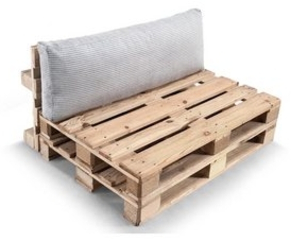 Gutekissen, Palettenkissen, Gartensofakissen, Sitzkissen, Rückenkissen, gefüllt mit Pulirethangranulateinlage, viele Farben und Größen PWL (Rückenlehne 120x40, Hellgrau) Bild 6