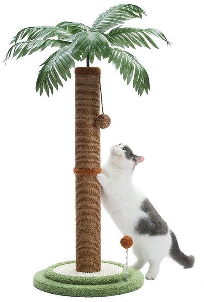 PETEPELA Kratzsäule Katzenkratzbaum 85 cm Kratzsäule Kratzbaumstamm für Wohnungskatzen