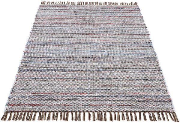 carpetfine Teppich Kelim Chindi, Wendeteppich, rechteckig, Höhe: 6 mm, handgewebt, Fleckerlteppich mit Fransen, auch vielen in Läufergrößen