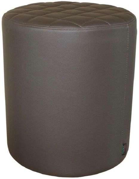 einrichtungsdesign24 Polsterhocker Leichtgewicht Rautensteppung Hocker Sitzpouf aus Kunstleder (Hocker mit Kunststofffüßen), Rautensteppung, Kunstleder