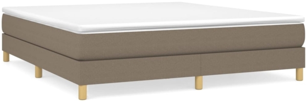 vidaXL Boxspringbett mit Matratze Taupe 180x200 cm Stoff 3144195