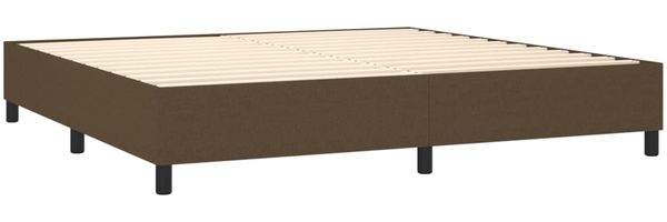 vidaXL Boxspringbett mit Matratze Stoff Dunkelbraun 200x200 cm, Härtegrad: H2 [3136544] Bild 4