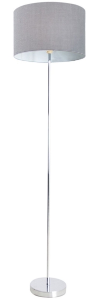 Stehlampe Wohnzimmer Textil Schirm Stehleuchte Schlafzimmer Stoff Grau 2051216 Bild 1