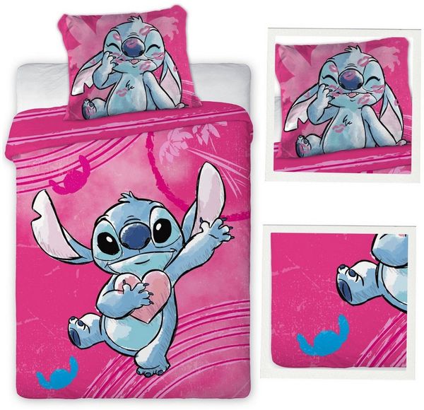 Lilo and Stitch Bettwäsche Babybettwäsche STITCH001 100x135 cm + 40x60 cm