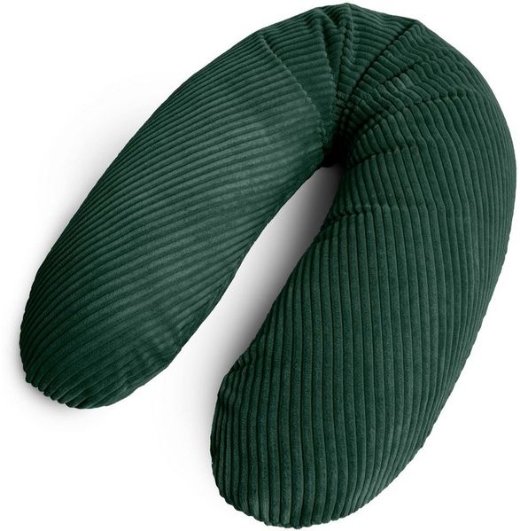 Amilian Stillkissen XXL 170 cm Schwangerschaftskissen Seitenschläferkissen U-Form, Set, mit Bezug, Cord-Optik, geräuscharm, Made in EU
