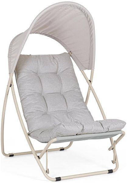 Loungesessel Itota - Metall pulverbeschichtet, Grau
