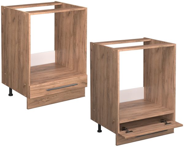 Herdumbauschrank Fame-Line Goldkraft Eiche 60 cm ohne Arbeitsplatte Vicco Bild 5