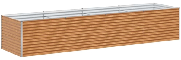 vidaXL Hochbeet Hellbraun 390 x 100 x 68 cm Verzinkter Stahl 42017369