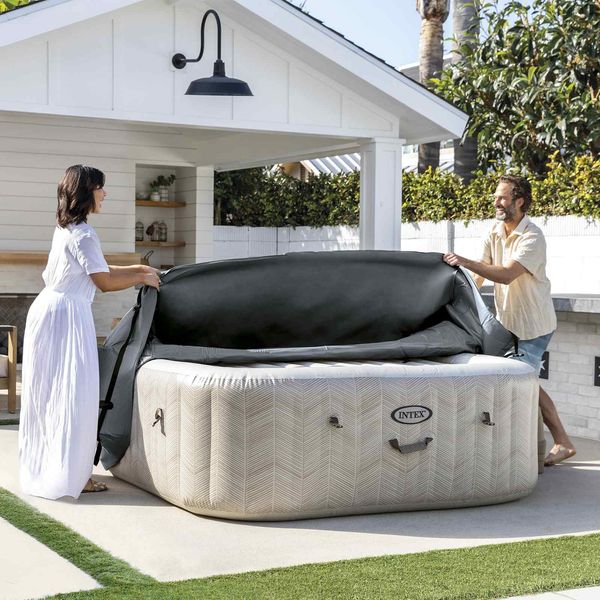 INTEX Spa-Abdeckung INTEX Dunkelgrau 196 x 196 x 72 cm PVC und PU 42035642