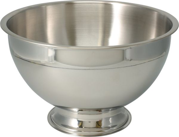 Koopman Schale Edelstahl-Champagnerkühler - silber - 30 x 21 cm rund, Edelstahl, robust und langlebig