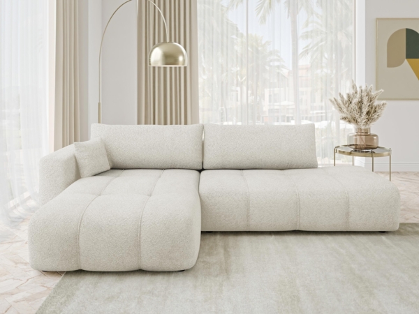 Ecksofa Furyn O Boucle (Farbe: Coral 65, Seite: Links)