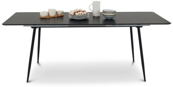 IDIMEX Esstisch ORSA, Esszimmertisch ausziehbar 160-200x80 cm Schwarz
