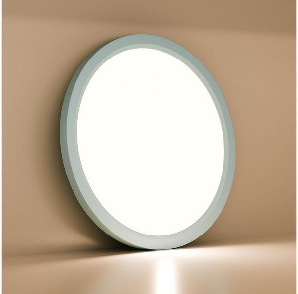 LQWELL® Deckenleuchte LED Deckenlampe, IP44 Wasserfest Badlampe Rund Flach 18W 4000K 1600LM Modern Schlicht Lampe Dünn für Wohnzimmer Badezimmer Schlafzimmer Küche Balkon Keller Büro, 220 * 24mm