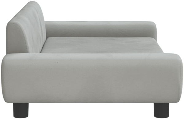 vidaXL Kindersofa 100 x 54 x 33 cm Samt, Hellgrau Bild 3