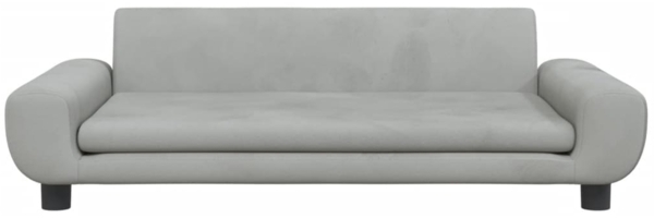 vidaXL Kindersofa 100 x 54 x 33 cm Samt, Hellgrau Bild 2