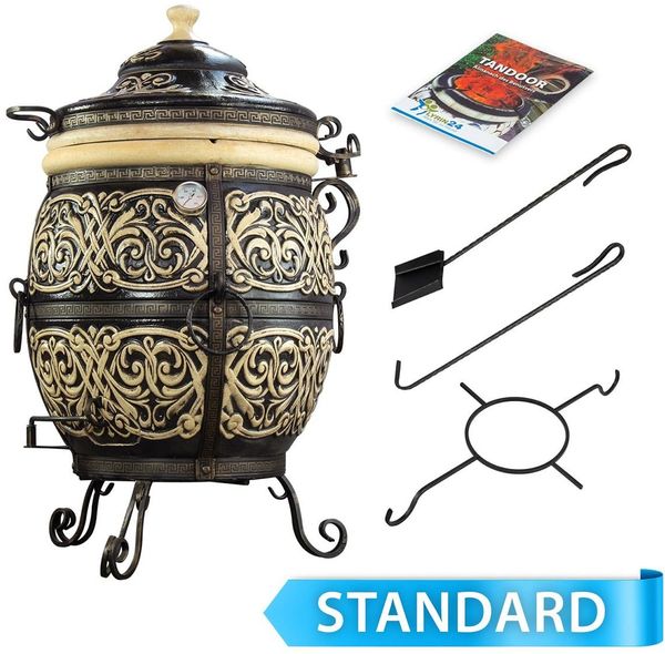 Tandoor Atlanta Lehmofen aus Schamott mit Zubehör Standard 4-teilig