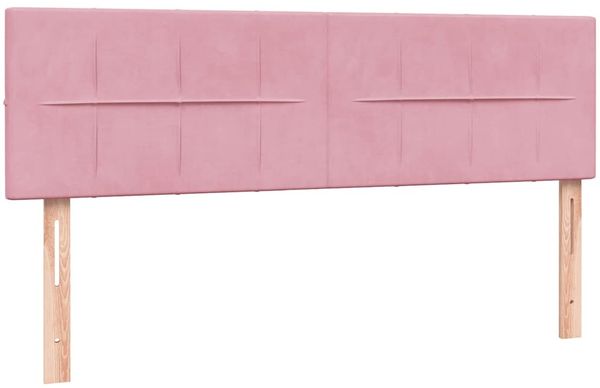 vidaXL Boxspringbett mit Matratze Rosa 160x220 cm Samt 3318164 Bild 7