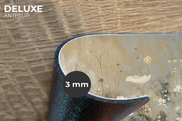 MuchoWow Platzset Blumen - Weiß - Natur - Grau - Modern, (6-St), Platzsets, Tischset, Abwaschbar, Tischsets, Platzdeckchen