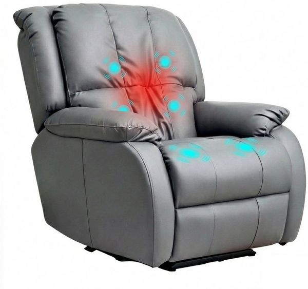 Happy Home Massagesessel Elektrischer Massagesessel mit Rücken- & Beinanhebung, 3D-Mechanismus