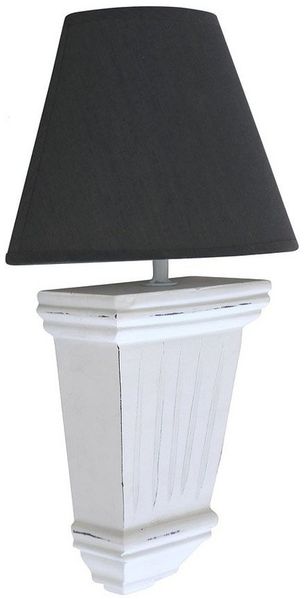 Grafelstein Wandleuchte Wandlampe CLASSIC weiß grau aus Holz Pilaster im Landhausstil klassisc