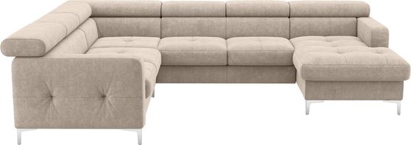 COTTA Wohnlandschaft Sammy U-Form, mit Kopfteilverstellung, optional mit Bettfunktion und Bettkasten