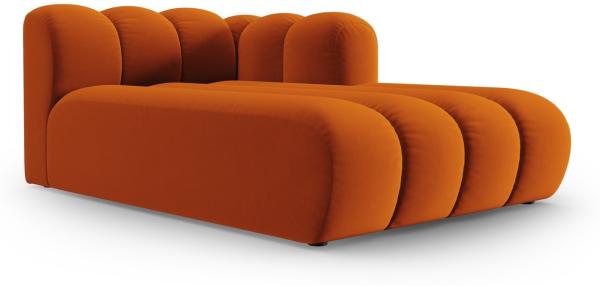 Micadoni Recamiere Lupine 2-Sitzer Rechts Samtstoff Salvador Terrakotta