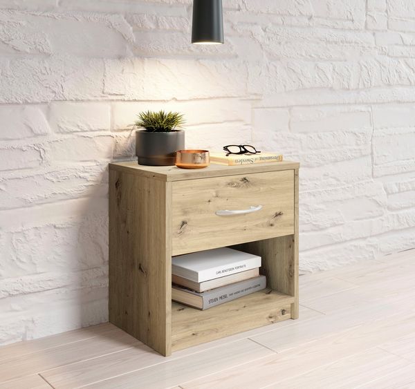 Nachtkommode 1 Schublade 38-533-R8 PEPE Artisan Eiche Nb. ca. 39 x 41 x 28 cm