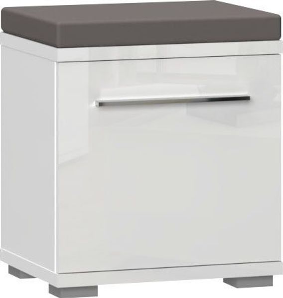 OTTO home Schuhbank Piano, Sitzbank inkl. Polsterkissen (H/B/T): 53/46/35cm), UV lackiert, hochglänzend, Soft-Close Funktion