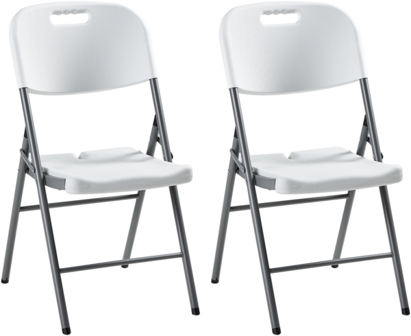 Gartenstuhl 2er Set CUGNOLI klappbar Weiß