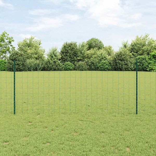 vidaXL Zaun mit Pfosten Grün 3335999