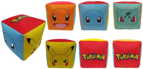 Pokémon Würfel-Kissen Kuschelkissen Perfektes Dekokissen für jedes Zimmer