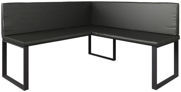 Esszimmer-Eckbank Ravon Schwarz 150 x 150 cm Vicco