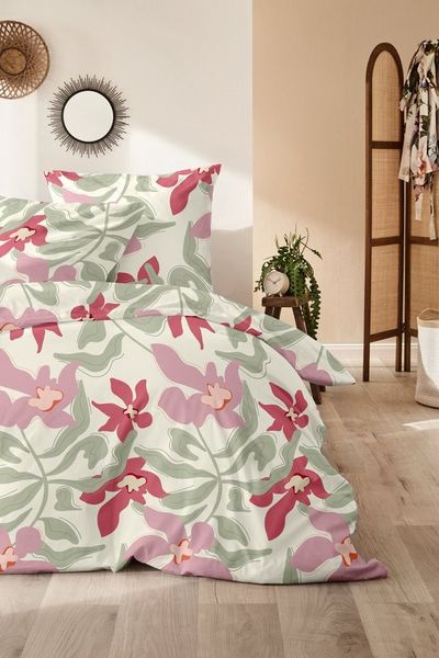 Primera Bettwäsche Biber-Bettwäsche Matisse, Biber, 2 teilig, mit verspieltem Blumenmuster