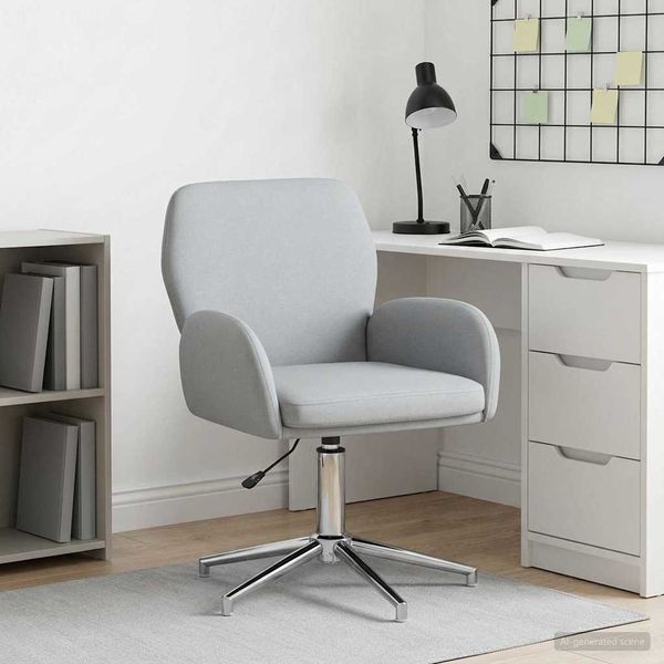 vidaXL Drehstuhl 54 x 58 x 90 cm Hellgrau Stoff 42034336
