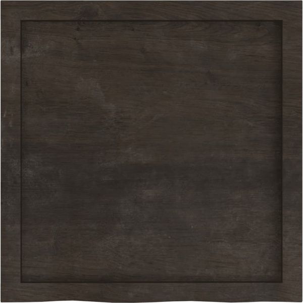 vidaXL Tischplatte Dunkelbraun 60x60x(2-4)cm Massivholz Eiche 3156414 Bild 4
