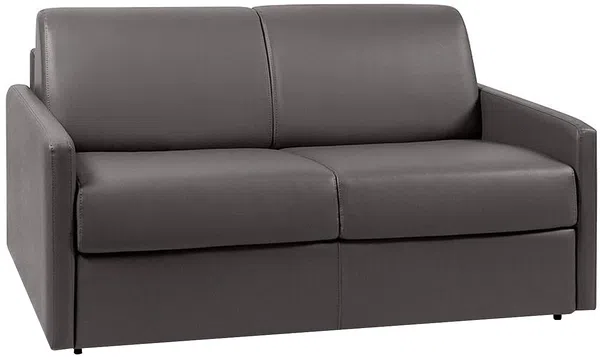 Vente-unique - CALIFE Sofa Kunstleder Grau - B 223 cm94 cm x H 85 cm x L 150 cm