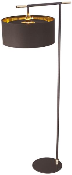 Stehlampe, Stahl, Messing, H 161,6 cm