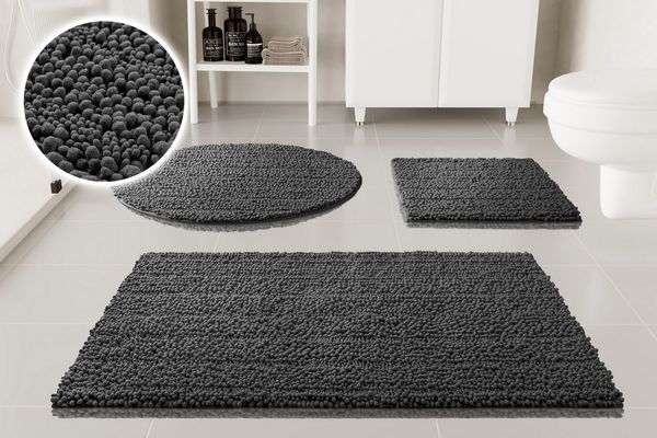 OTTO home Badematte Torrni, Höhe 22 mm, rutschhemmend beschichtet, schnell trocknend, fußbodenheizungsgeeignet, Polyester, rechteckig, Badteppich, getuftet, modern, Uni, antirutsch, flauschig, hochflor